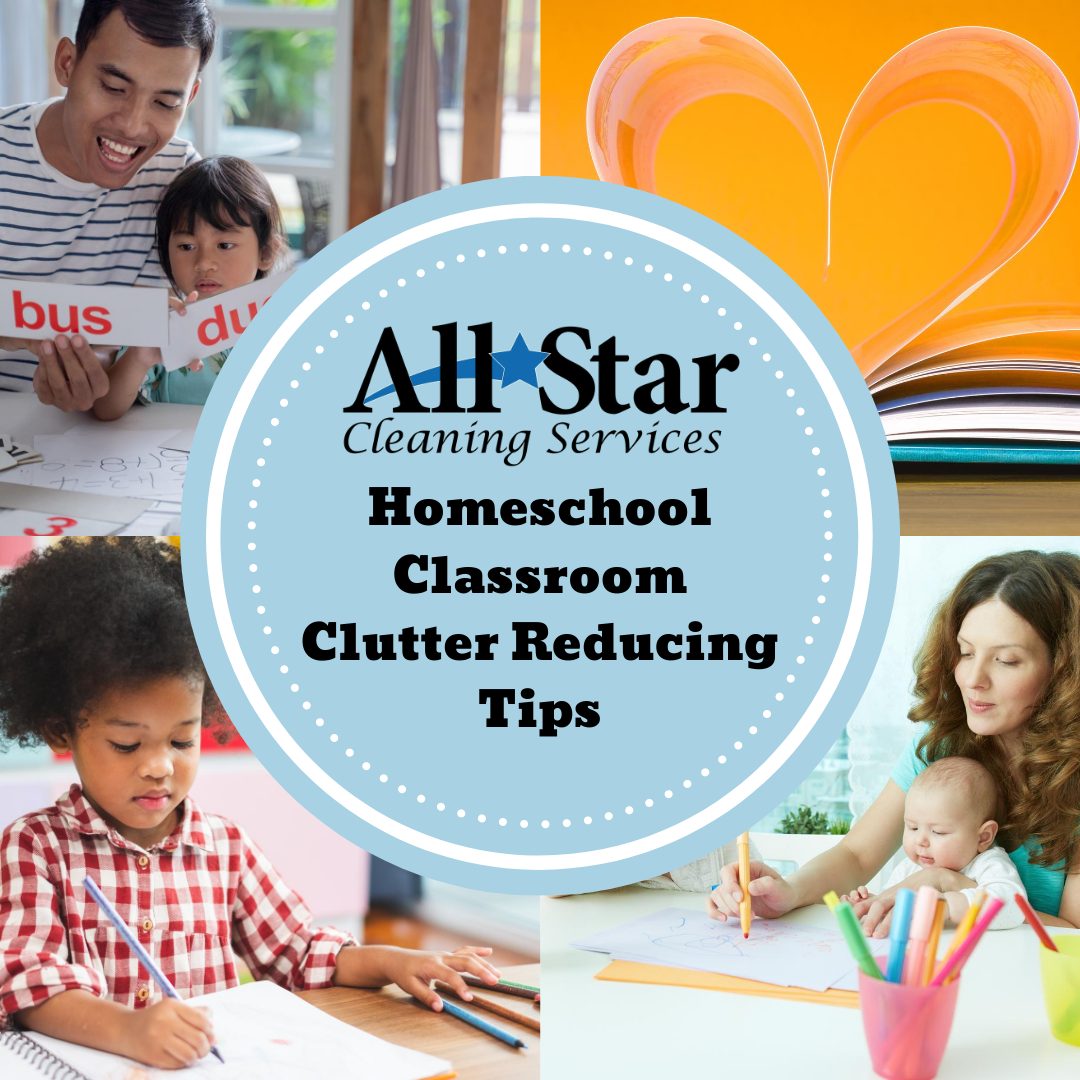 Homeschool classroom clutter reducing tips