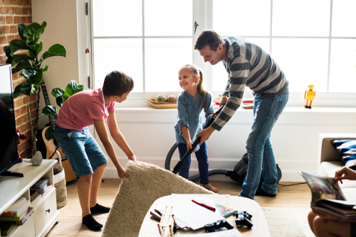 Which service can I book to ensure a thorough living room cleaning in Fort Collins