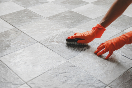 What is the best way to clean tile and grout floors